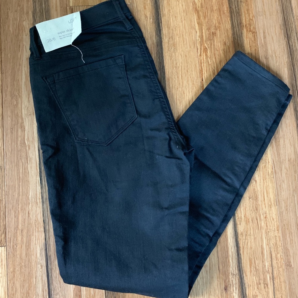 Ann Taylor Loft Black super skinny jeans 28 6